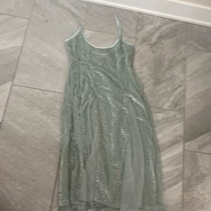 Free people shear teal dress